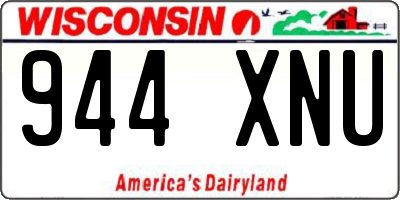 WI license plate 944XNU