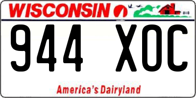 WI license plate 944XOC