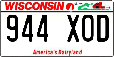 WI license plate 944XOD