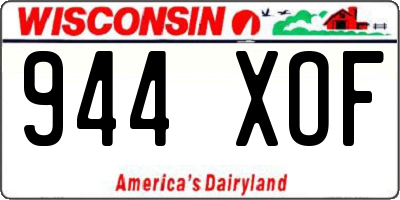 WI license plate 944XOF