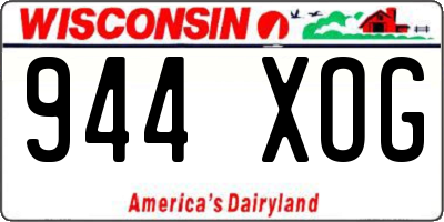 WI license plate 944XOG