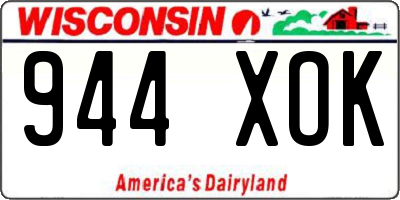 WI license plate 944XOK