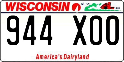 WI license plate 944XOO