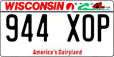 WI license plate 944XOP