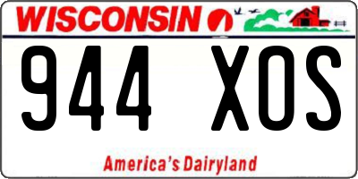 WI license plate 944XOS