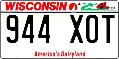 WI license plate 944XOT