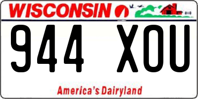 WI license plate 944XOU