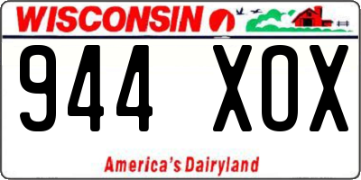 WI license plate 944XOX