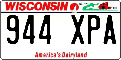 WI license plate 944XPA