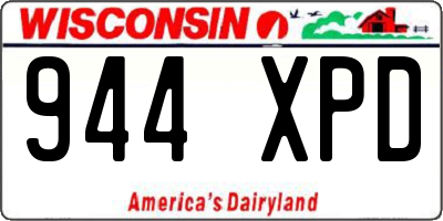 WI license plate 944XPD