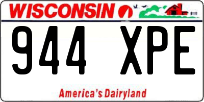 WI license plate 944XPE