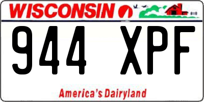 WI license plate 944XPF