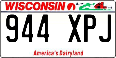 WI license plate 944XPJ