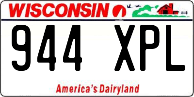 WI license plate 944XPL