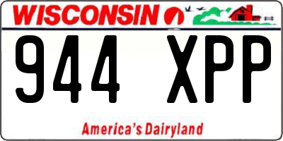WI license plate 944XPP