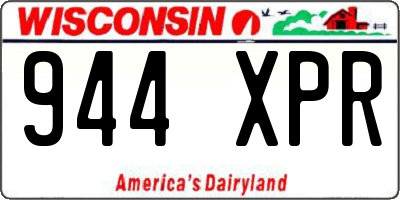 WI license plate 944XPR