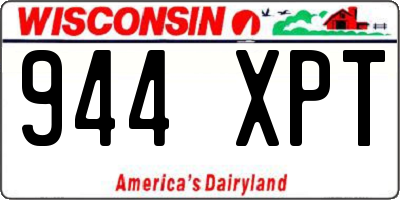 WI license plate 944XPT