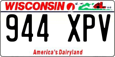 WI license plate 944XPV