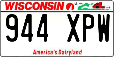 WI license plate 944XPW