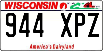 WI license plate 944XPZ