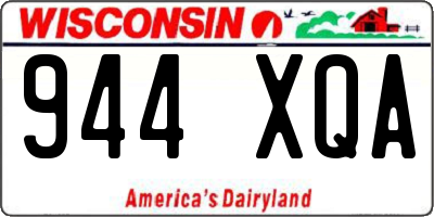 WI license plate 944XQA