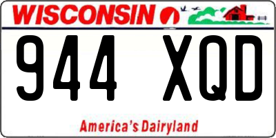 WI license plate 944XQD