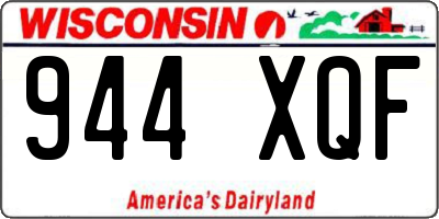 WI license plate 944XQF