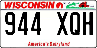 WI license plate 944XQH