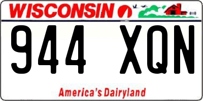 WI license plate 944XQN