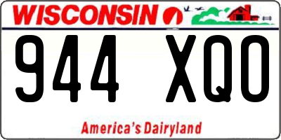 WI license plate 944XQO