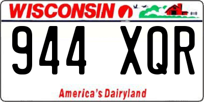 WI license plate 944XQR
