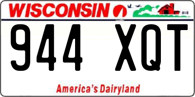 WI license plate 944XQT