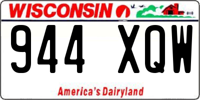 WI license plate 944XQW