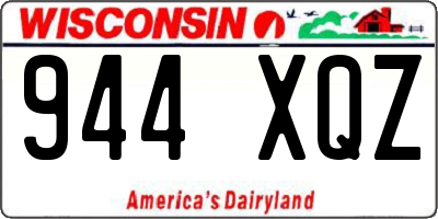 WI license plate 944XQZ
