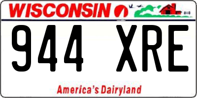 WI license plate 944XRE