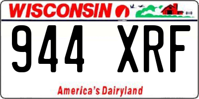 WI license plate 944XRF