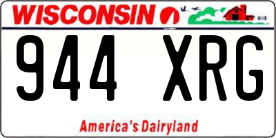 WI license plate 944XRG