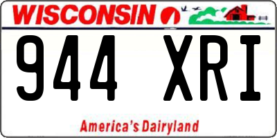 WI license plate 944XRI