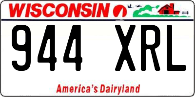 WI license plate 944XRL