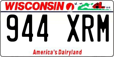 WI license plate 944XRM
