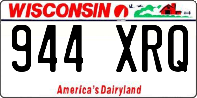 WI license plate 944XRQ