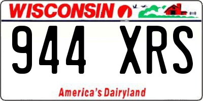 WI license plate 944XRS
