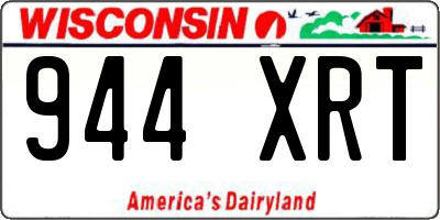 WI license plate 944XRT