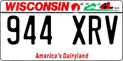 WI license plate 944XRV