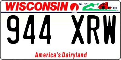 WI license plate 944XRW