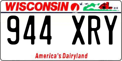WI license plate 944XRY