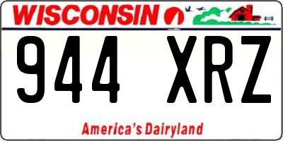 WI license plate 944XRZ