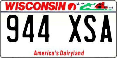 WI license plate 944XSA