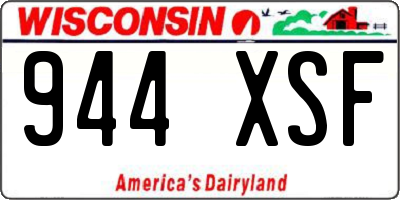 WI license plate 944XSF