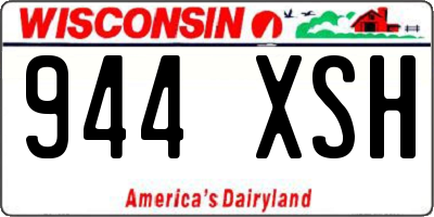 WI license plate 944XSH